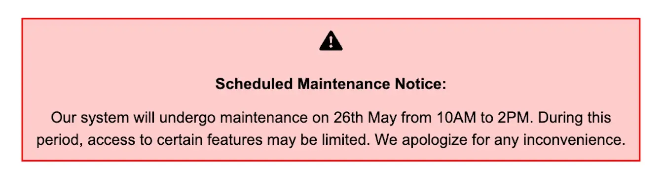 Announcement banner for Jira Service Management example one