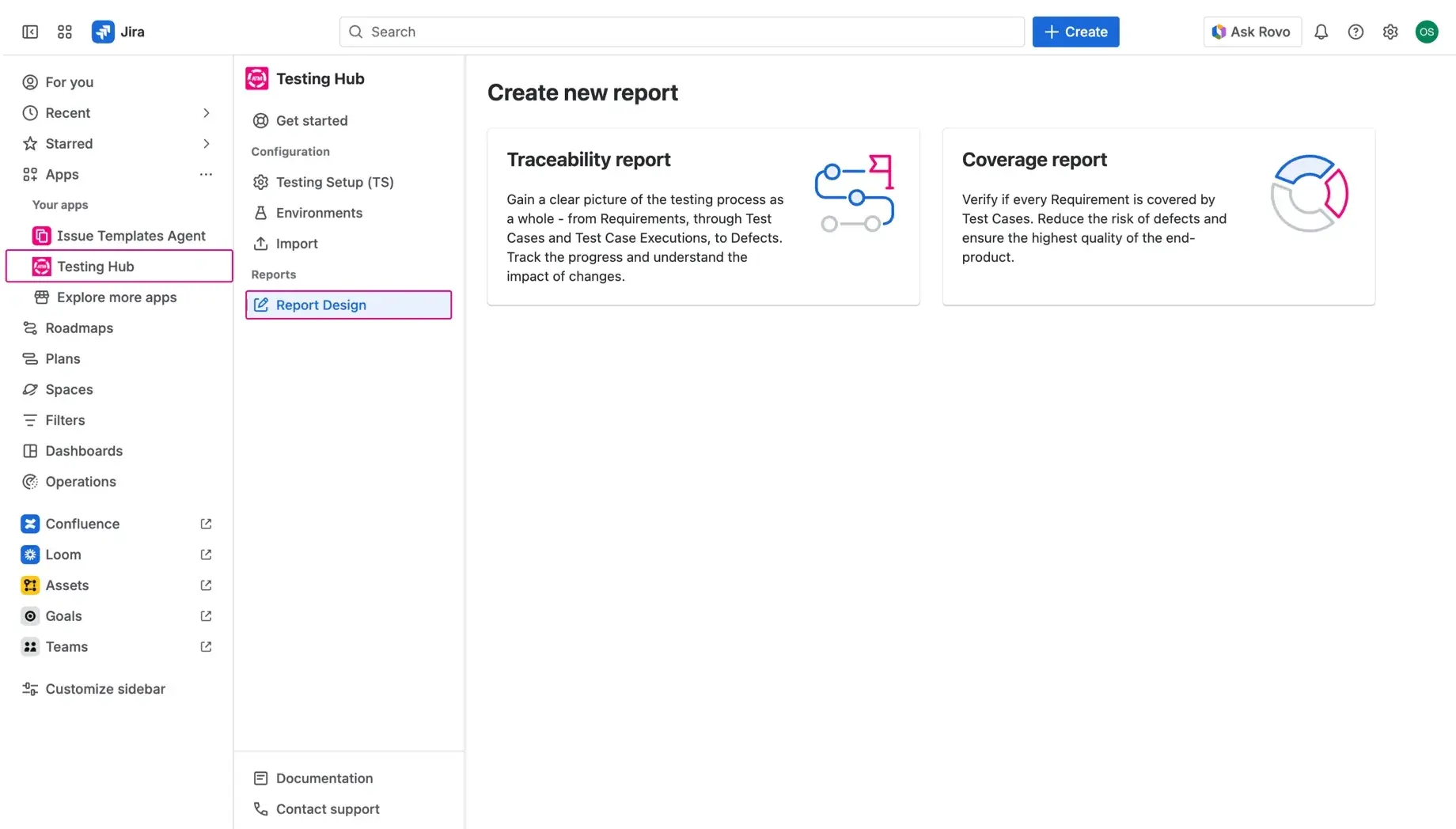 An overview of the requirements coverage report in Jira, showing a summary of covered vs. uncovered requirements for a specific project version.
