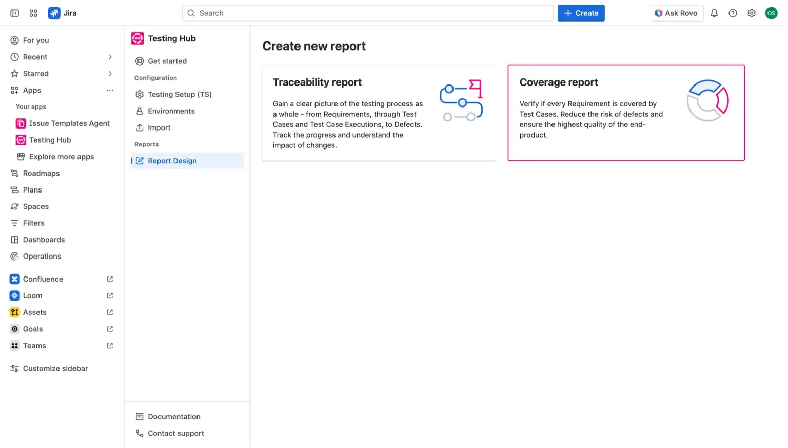 Detailed view of Jira requirements management showing the link between functional requirements and their associated manual test cases.