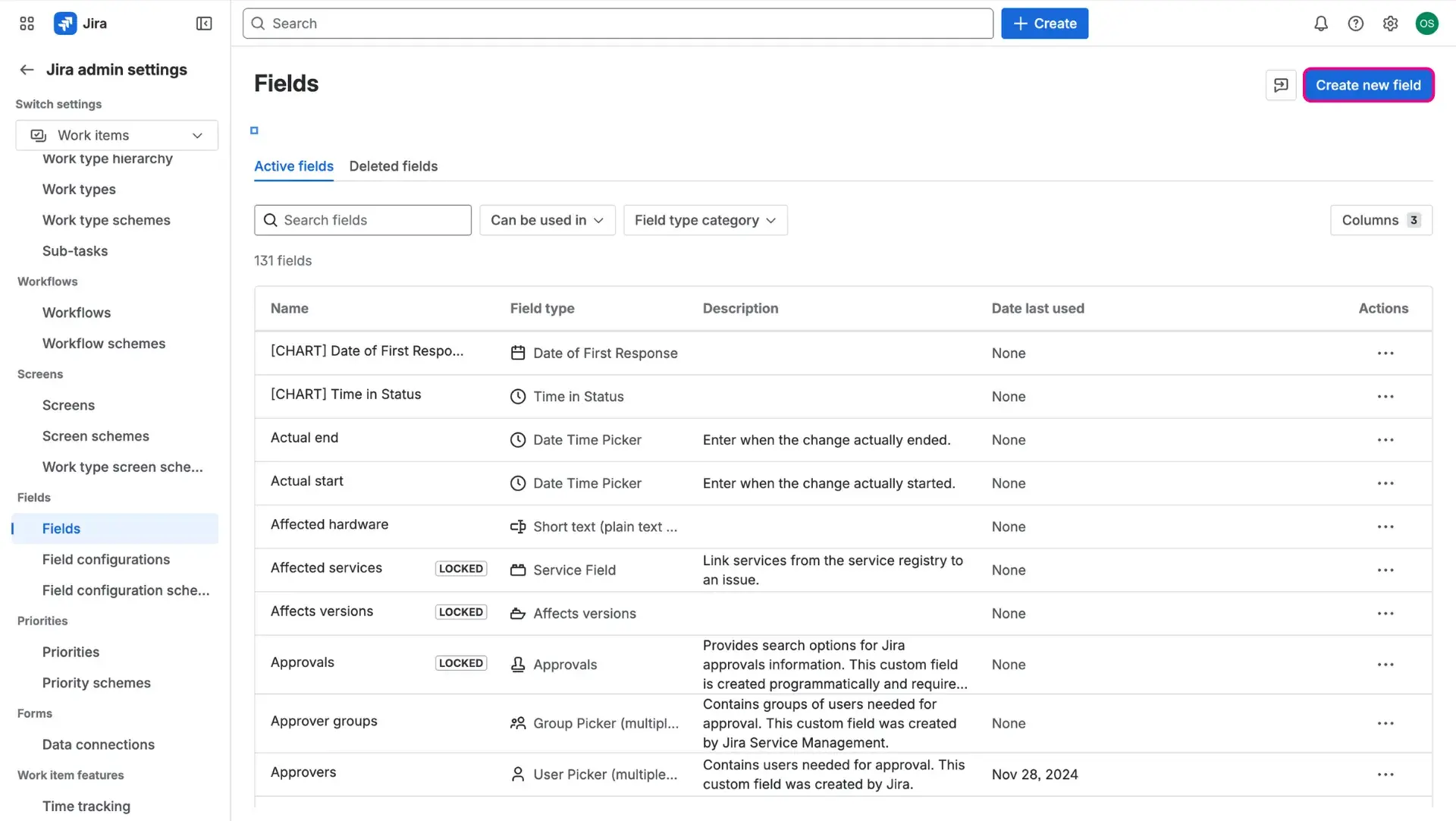 Creating a new custom field for the HubSpot Jira integration.