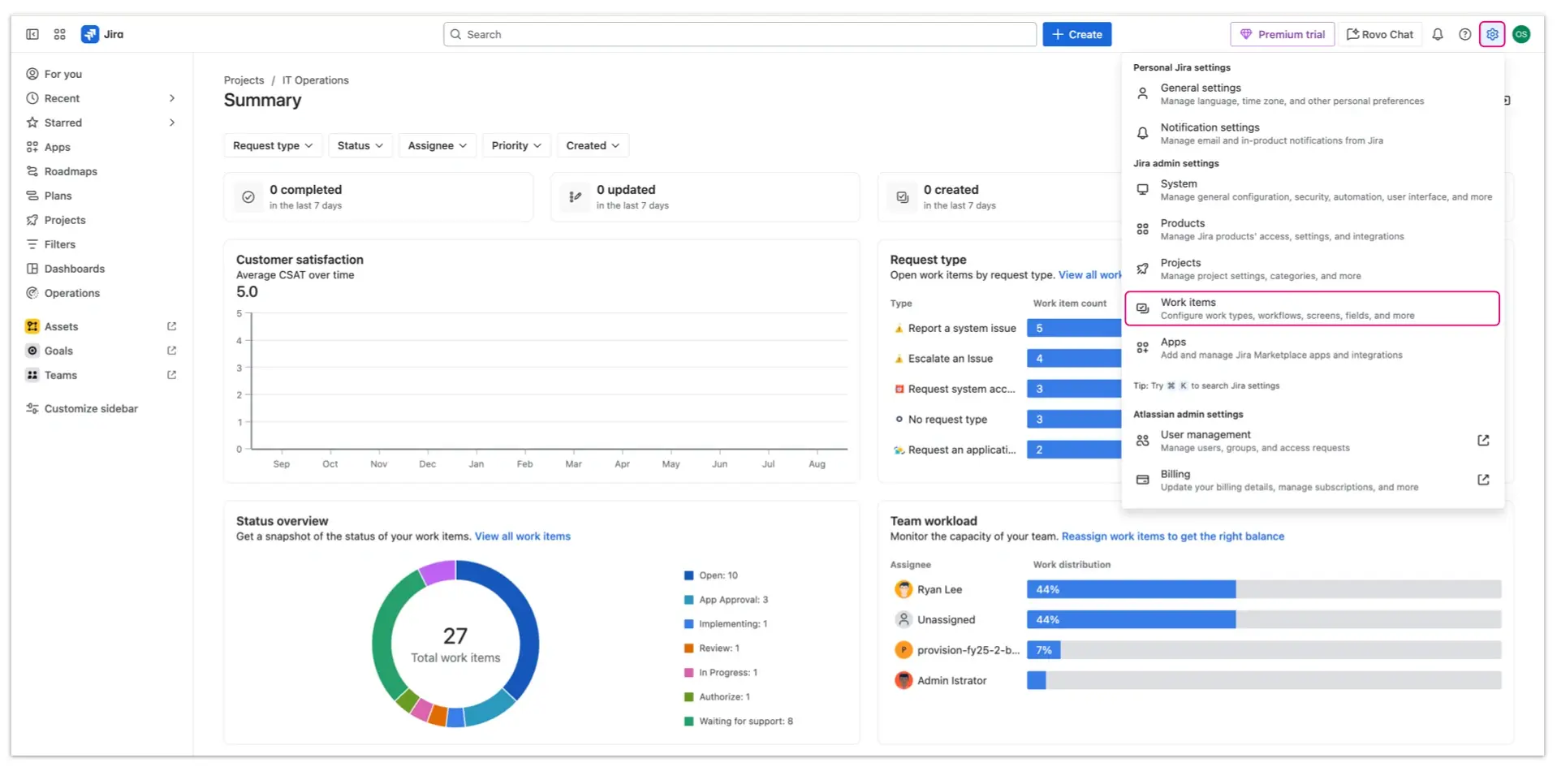 Creating custom fields - accessing this option through global settings.
