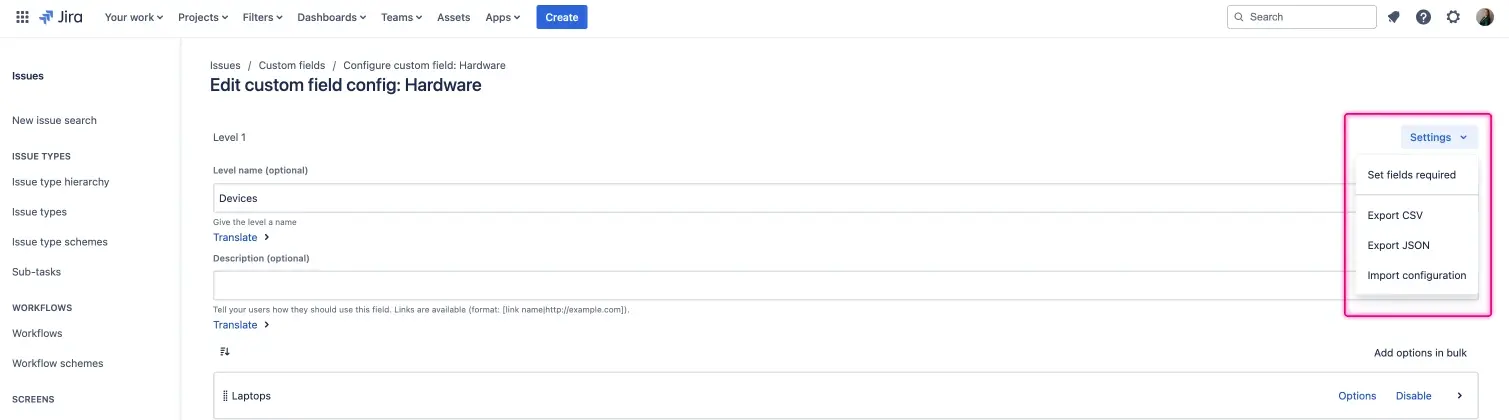 import-export-multilevel-for-jira
