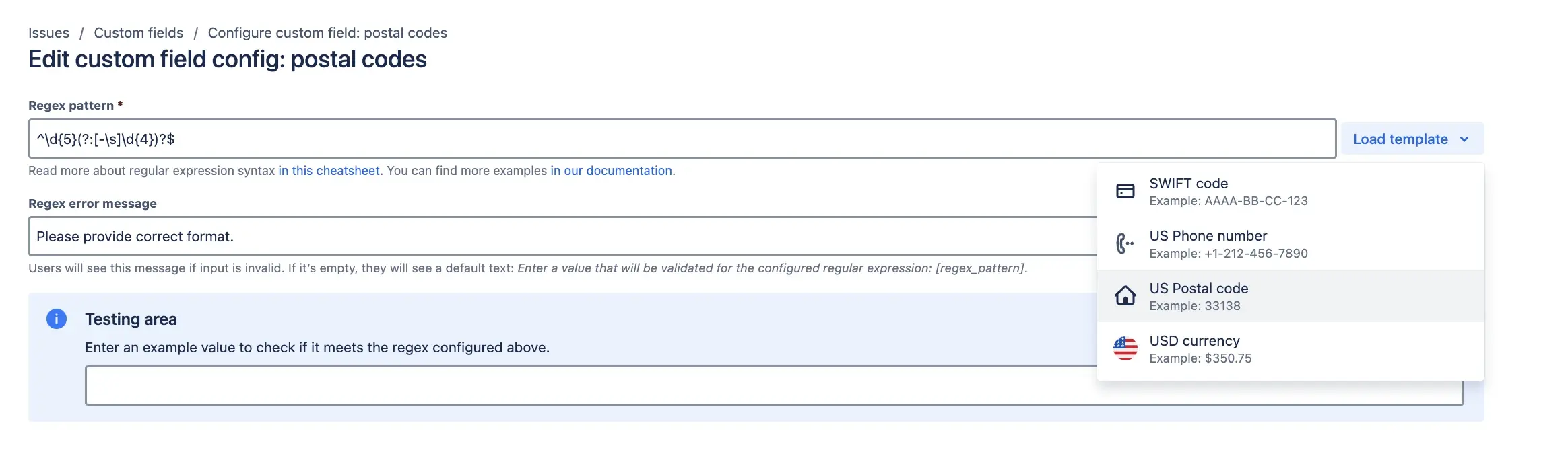regex-custom-field