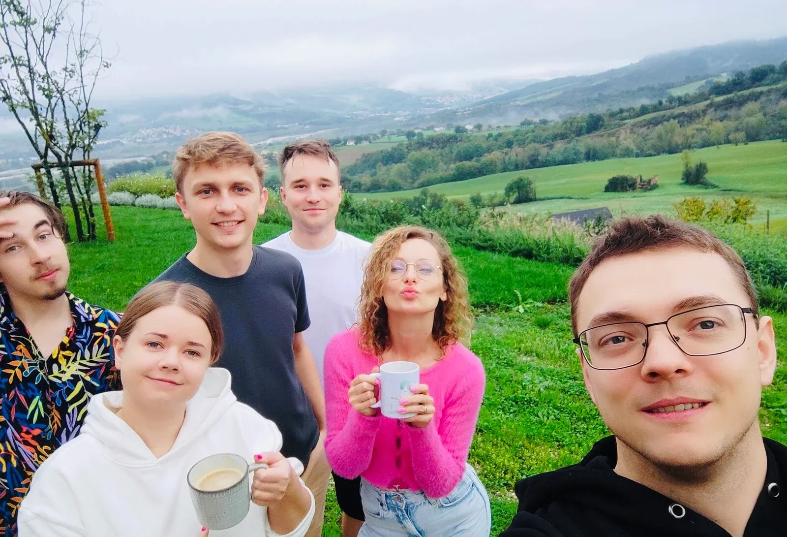 Coffee together in beautiful Italy
