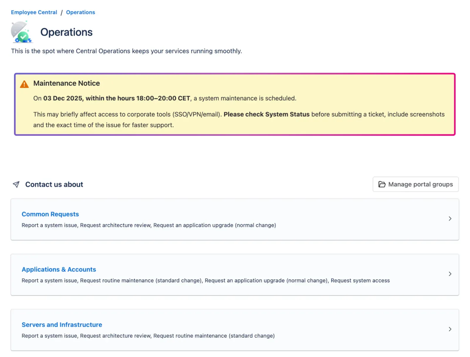 Banners on Jira Service Management Customer Portal
