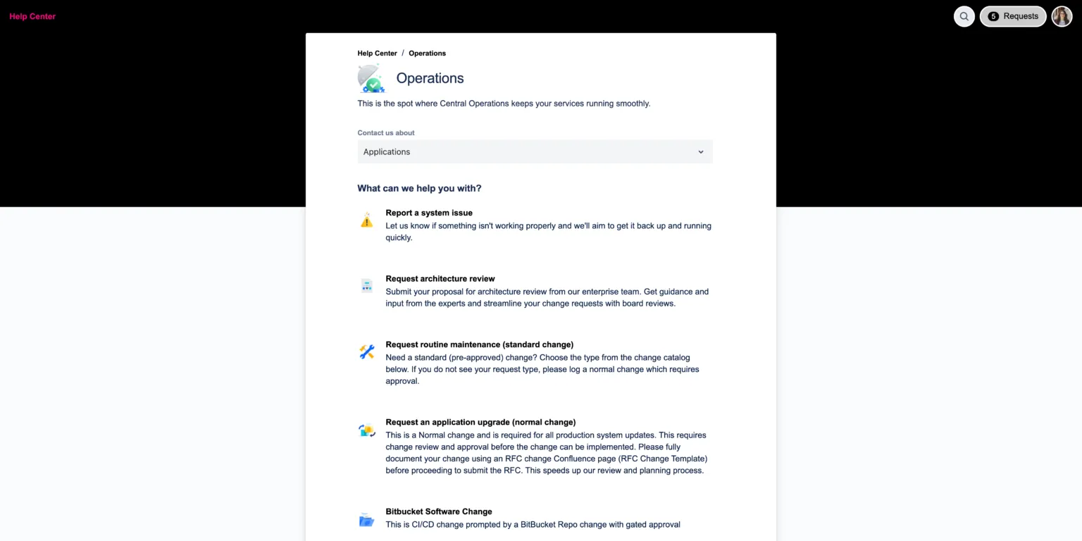 Request Types in JSM