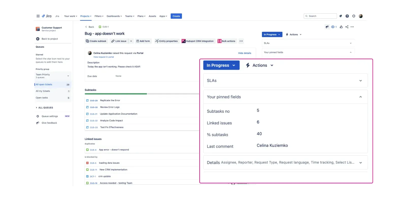 Dynamic field in Jira issue