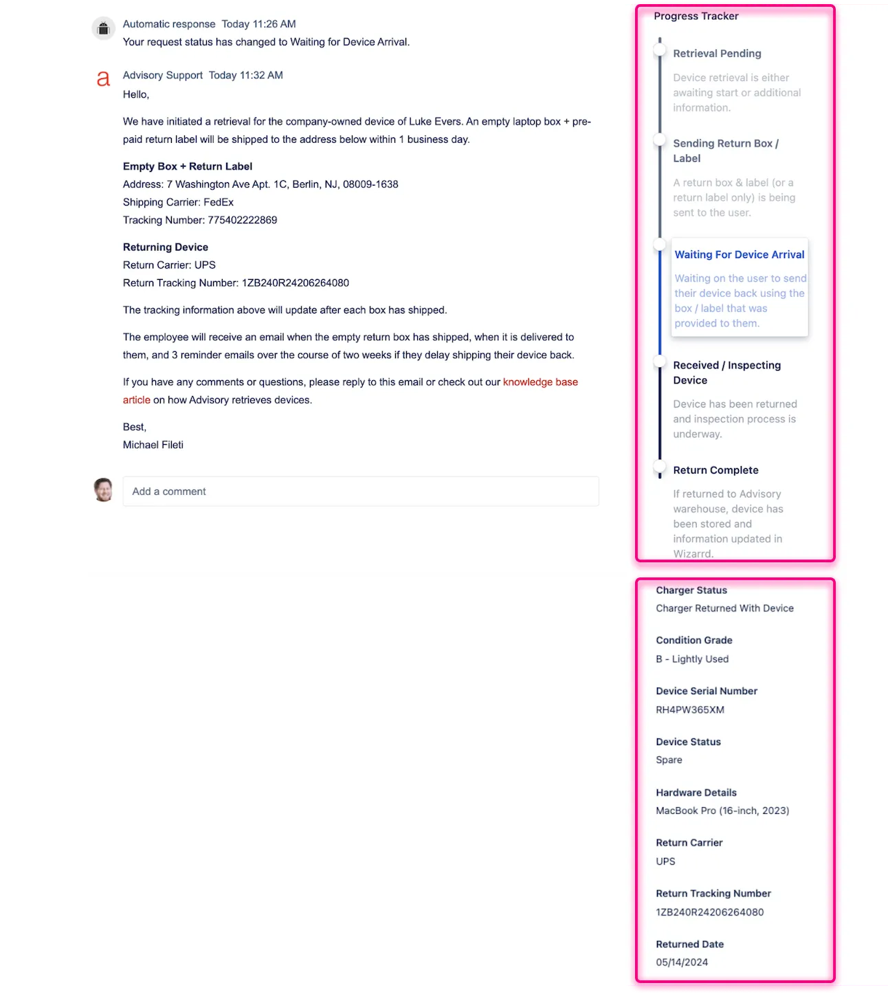Customer Portal view enchanced with Appsvio Feature Bundle extension