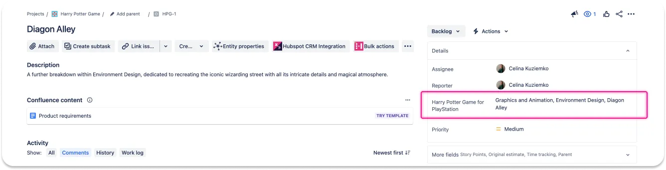 Multilevel Select Issue View