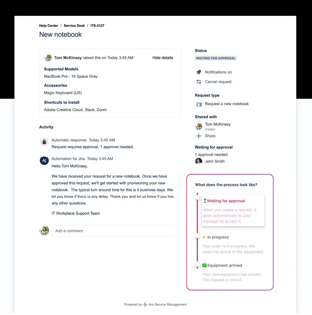 Request Steps on Porta