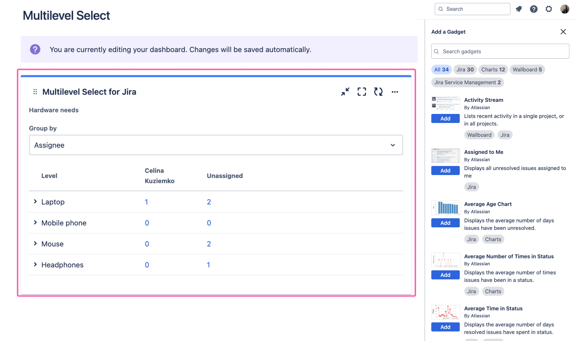 gadget-multilevel-select-for-jira