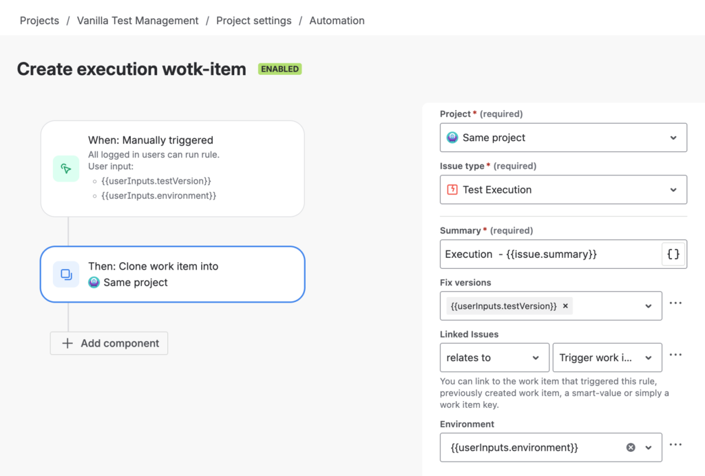 Automation Rule Test Case Copy