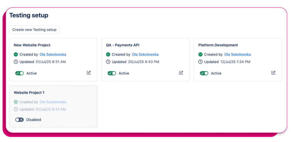 How to organize tests Jira and ATM